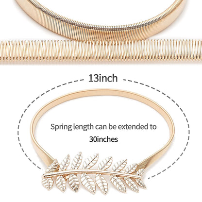 4Pack Curtain Tiebacks Aluminum Alloy Spring Design Curtain Holdback Leaf Carving Design Curtain Ties for Drapes Curtain Ties Backs Curtain Modern Style Curtain Holdback Decor(Gold Leaf)