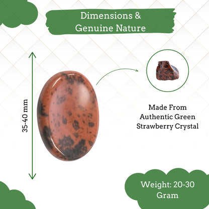 Anaya Agate Mahogany Obsidian Worry Stones Certified Crystal Thumb Worry Stone for Anguish, Relaxing and Soothing Balance Stones for Meditation Stress Relief Crystals and Healing Stones for Men, Women