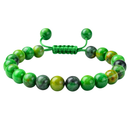 Amazing Gemstone Variscite Bracelet for Women Men's Gifts - Protection Healing Crystal Bracelet - 8mm Gemstone Beaded Adjustable Bracelet