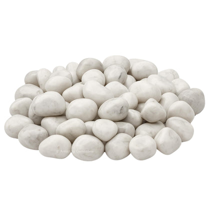 Amazing Gemstone Snow Quartz Crystals and Healing Stones Tumbled - 1 Oz Snow Quartz Stone Gem Stones, Natural Healing Stones for Energy Balance, Stress Relief - Polished Gems Rocks