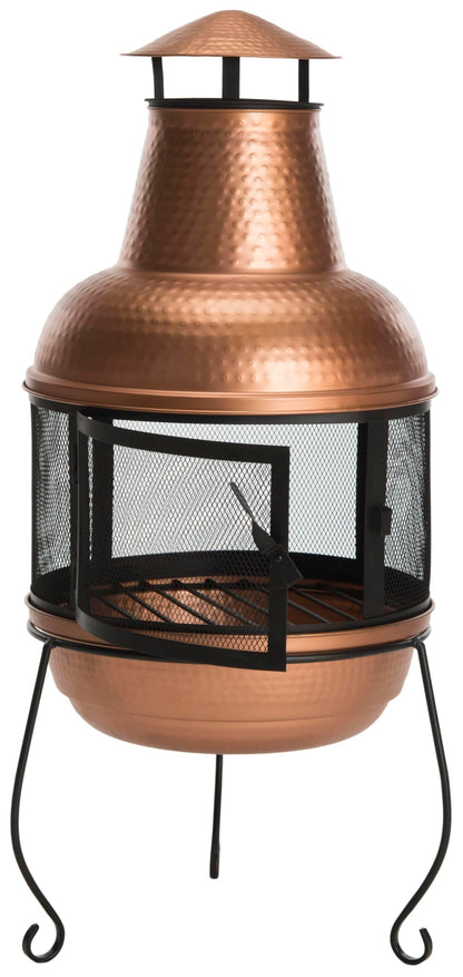 Safavieh Outdoor Collection Lima Copper and Black Chiminea