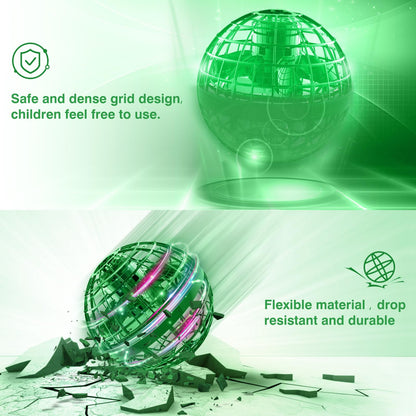 Ciniffo Flying Orb Ball 2025, Hand Controlled Boomerang Spinner Mini Drone Cosmic Globe Toy, Cool Toys Gift for 6 7 8 9 10+ Year Old Boys Girls Teens Outdoor Toys(Green)
