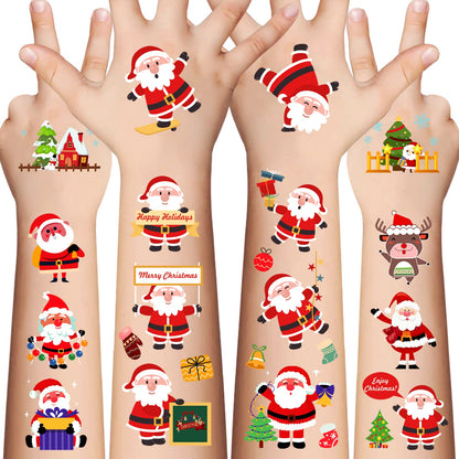 Awinmay Christmas Temporary Tattoos for Kids Stocking Stuffers and Gifts - 240 Pieces Christmas Fake Tattoo stickers for Boys and Girls,Christmas Party Favor Xmas Holiday Decorations Supplies 16 Sheet