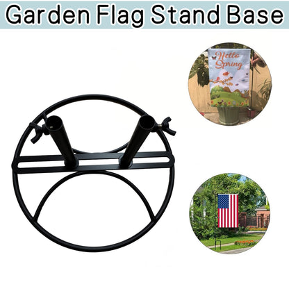 SMQLJXC 2026 Adjustable Width Garden Flag Stand Base - Metal Bracket Base (Adapter)