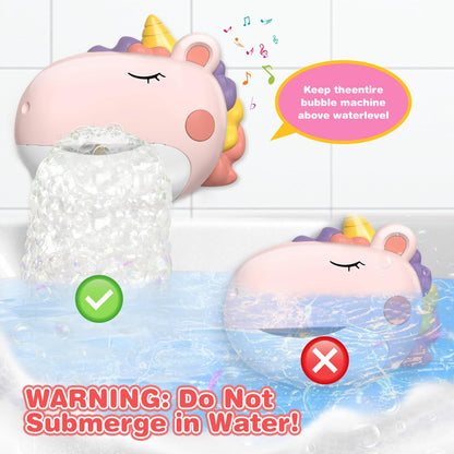 Bath Toys, Bath Bubble Machine Toddler Bath Toys for Kids Ages 1-3 4-8, Interactive Bathtub Shower Water Toys Bubble Maker with Music Christmas Birthday Gifts for Boys Girls