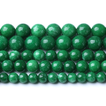 90pcs 4mm Natural Green Cloud Jades Beads Round Loose Gemstone Crystal Energy Healing Power Stone Beads for Jewelry Making DIY Bracelet (4mm, Green Cloud Jades)
