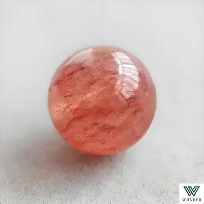 WHNKFB 10mm 50PCS Natural Strawberry Quartz Round Beads, Loose Crystal Beads with Strawberry Seed-Like Contents for Jewelry Making Craft - 6mm 8mm 10mm Options with Free Elastic Cord