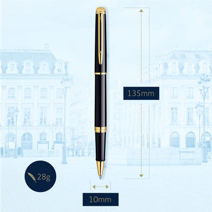Waterman Hémisphère Rollerball Pen | Gloss Black with 23k Gold Trim | Fine Point | Black Ink | Gift Box