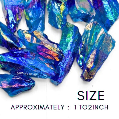 Crystals, Rocks, Jade, Crystals and Healing Stones, Witchcraft Supplies, Healing Crystals, Stones, Healing Stones, Rock Collection, Agate, Raw Stones (Amethyst-Aqua Aura Quartz, 2 Pcs)