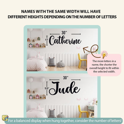Personalized Nursery Name Sign - Custom Wooden Name Signs for Kids Room, Personalized Name Sign for Nursery - Perfect Kids Room Decor & Wall Name Decoration