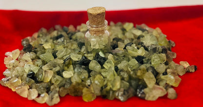Indian Consigners Natural Crushed Polished Tumbled Gem Stone Chips, Decoration & Healing Crystals(Prehnite)