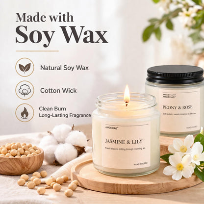Scented Candles Gift Set, 8 Pack Soy Wax Candles for Home, Long Lasting Burn Floral Fresh Aromatherapy Scents for Women, Birthday, Holiday
