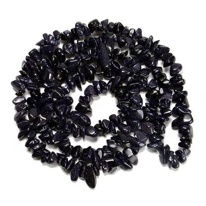 PLTbeads 7-8mm Natural Blue Sandstone Gemstone Chips Beads Healing Crystals Waist Bracelets Necklace Kit Irregular Stone DIY Crafts Design Jewelry Making