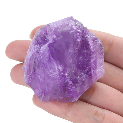 XIANNVXI Light Amethyst 1.8-2.2" Large Raw Crystals and Healing Stones Natural Rough Crystal Rocks Tumbling Cabbing Polishing Fountain Rocks 1PCS