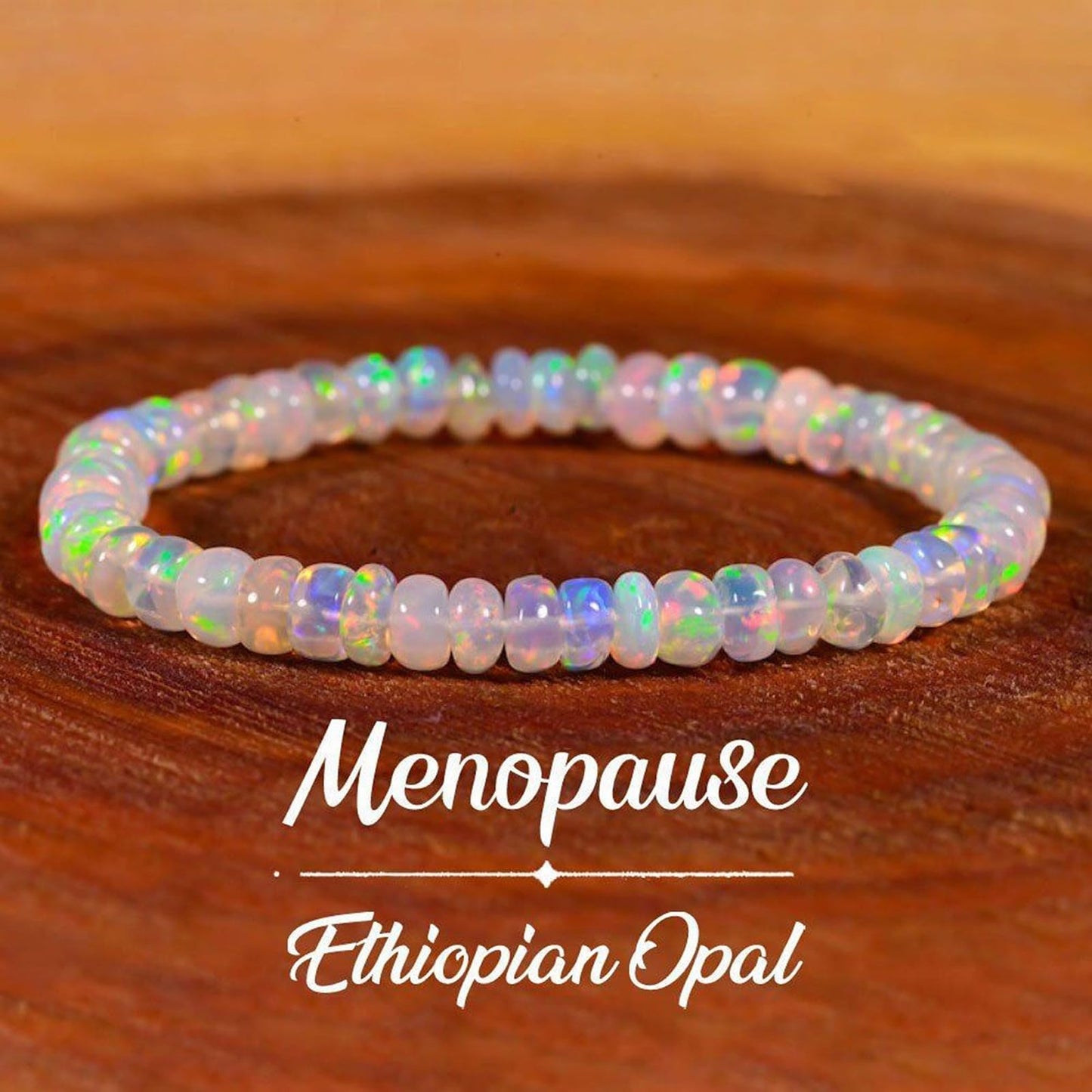 Embtrem Opal Menopause Bracelet for Women Natural Healing Crystal Bracelet for Anxiety Relief & Stress Reduction Health-Focused Gemstone Jewelry for Emotional Balance