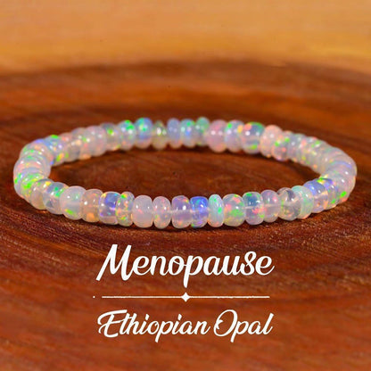 Embtrem Opal Menopause Bracelet for Women Natural Healing Crystal Bracelet for Anxiety Relief & Stress Reduction Health-Focused Gemstone Jewelry for Emotional Balance