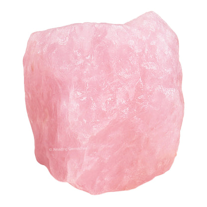 Rose Quartz Raw Crystals and Healing Stones, Natural Rocks for Tumbling and DIY Raw Stones and Crystals (1 Piece)