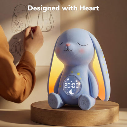 Mom's Choice Awards丨Bunny White Noise Sound Machine Baby for Sleep- AI Cry Detection, 100 Soothing Sounds, Full APP Access Included, Newborn Baby Boy Gifts, Night Light & Sleep Trainer, New Mom Gift