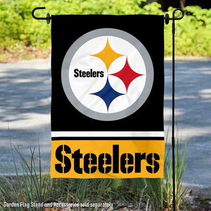 Pittsburgh Steelers Double Sided Garden Flag