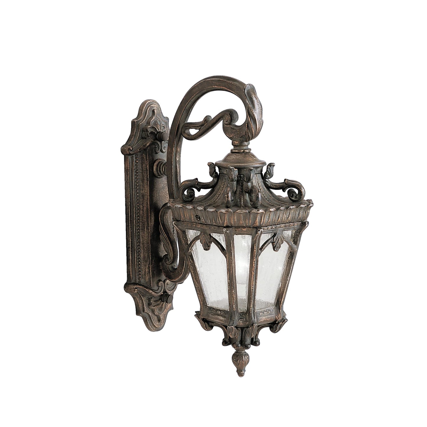 Kichler Tournai 18” Outdoor Wall Light with Clear Seeded Glass in Londonderry, 1-Light Traditional Fixture, 9356LD