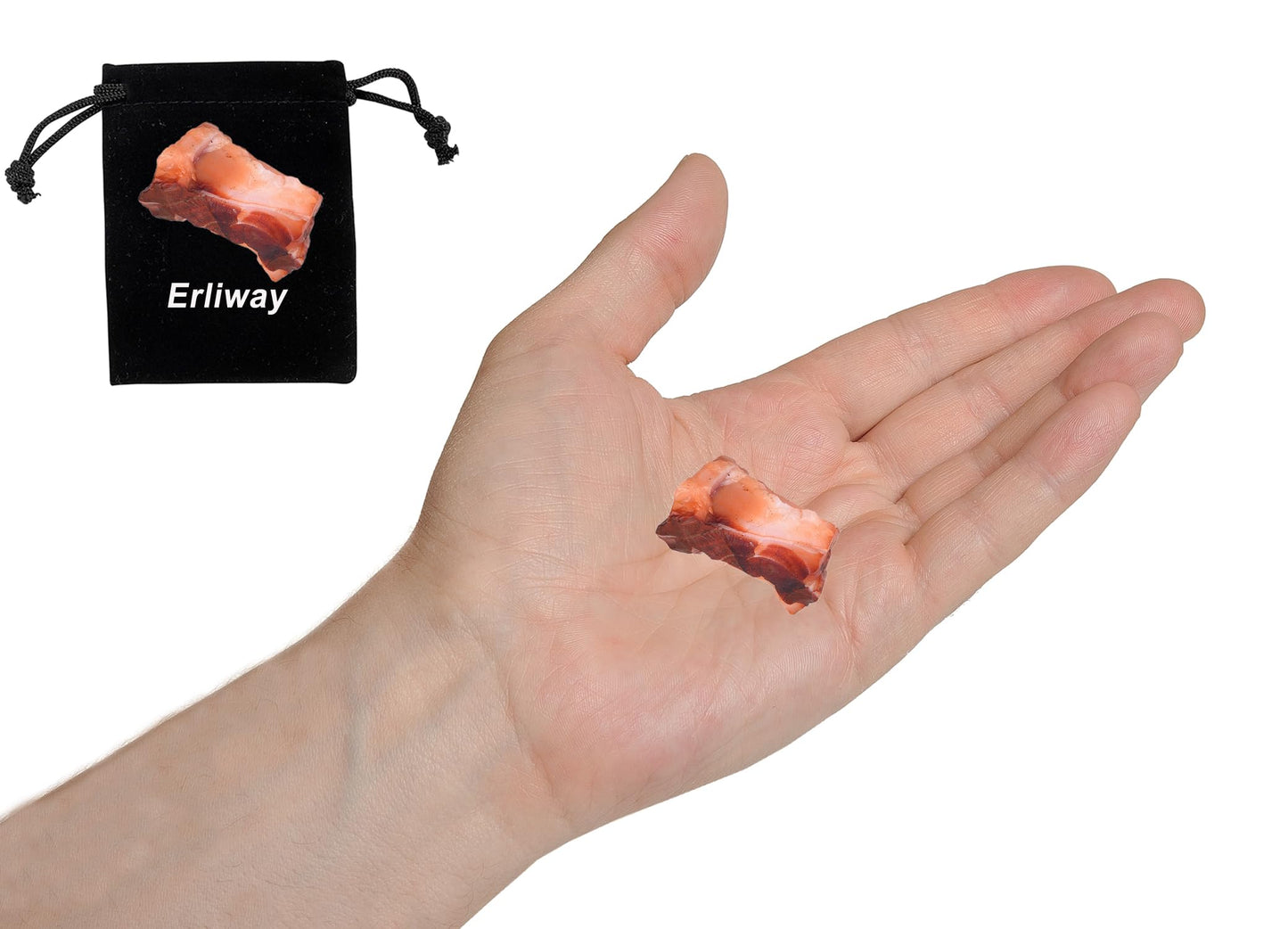Carnelian Raw Crystals, Large 1.25-2.0" Healing Crystals Natural Rough Stones Crystal for Tumbling, Cabbing, Fountain Rocks, Decoration, Polishing, Wire Wrapping, Wicca & Reiki