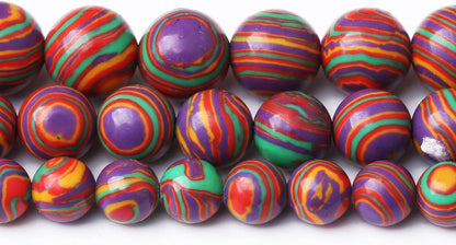 90PCS 4MM Natural Colorful Malachite Stone Beads Energy Healing Beads for DIY Jewelry Bracelet Necklace Making for Jewelry Making15