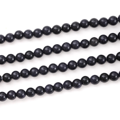 8mm 45pcs DIY Natural Blue Sandstone Stone Beads Round Healing Crystal Gemstone Loose Beads for Jewelry Making Handmade Bracelet Necklace