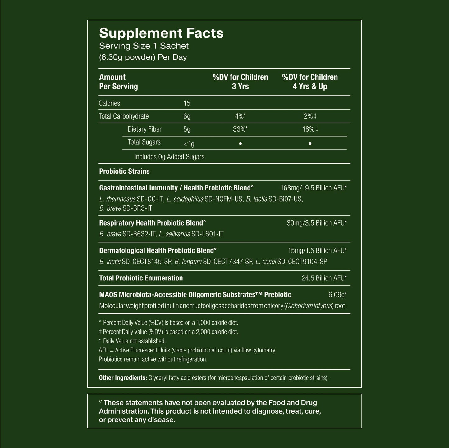 Seed PDS-08 Pediatric Daily Synbiotic - Fiber-Based Prebiotic & Probiotic for Kids - Digestive Health, Regularity, Constipation Relief - Ages 3-17 - Vegan and Shelf-Stable - 30 Sachets (30-Day Supply)