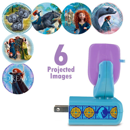 New Set Baby Fall Asleep Fast Crib Bed LED Light Soft Dream Light Projectable LED Plugin Night Light Bedroom Wall Decor Projector Disney Pixar's Brave