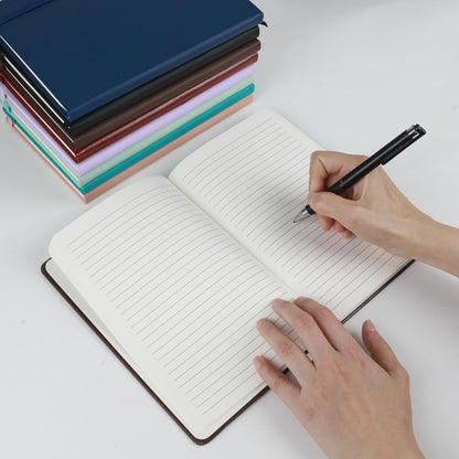 2Pack Lined Hardcover Journal Notebook, A5 192 Pages 100Gsm Thick Paper College Ruled for School,Note Taking,Work,Diary，5.7''*8.3'',Black