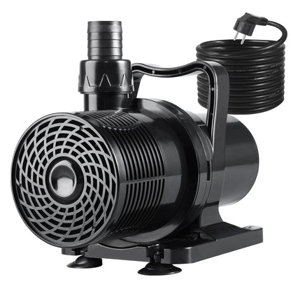 170W 4755 GPH Submersible Water Pump with Adapters, Water Pump 33 FT Lift High for Ponds, Fountains, Waterfalls and Water Circulation, Aquarium Pump Quiet Operation Vertical/Horizontal w/ 16 FT Cord