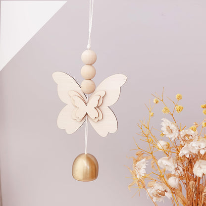 Butterfly Hanging Bell for Door Opening - Good Luck Decoration for Entrance, Window, and Wall - Wind Chime Home Decor