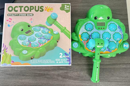 JOYBLI Octopus Vitality Strike Game, Educational Musical Whack-A-Mole Toy with 2 Game Modes, Digital Score Display, Toddler Early Developmental Learning Toy, Fun Birthday Gift for Kids Age 2+