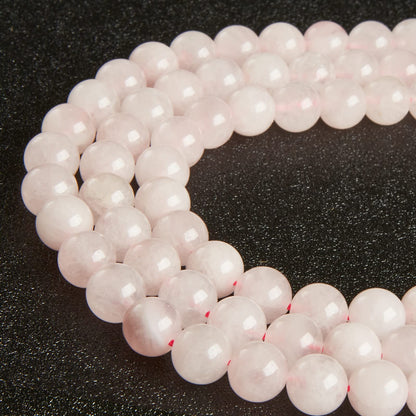35pcs 10mm Natural Rose Quartz Beads Gemstone Beads Round Loose Beads for Jewelry Making