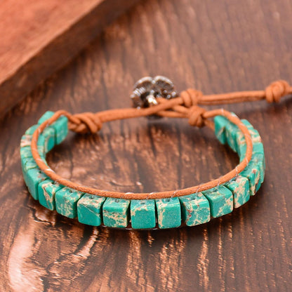 ZOSOJONA 7 Chakra Bracelet Bohemian Handmade Leather Wrap Healing Protection Natural Stone Yoga Beaded Bracelets Boho Friendship Jewelry