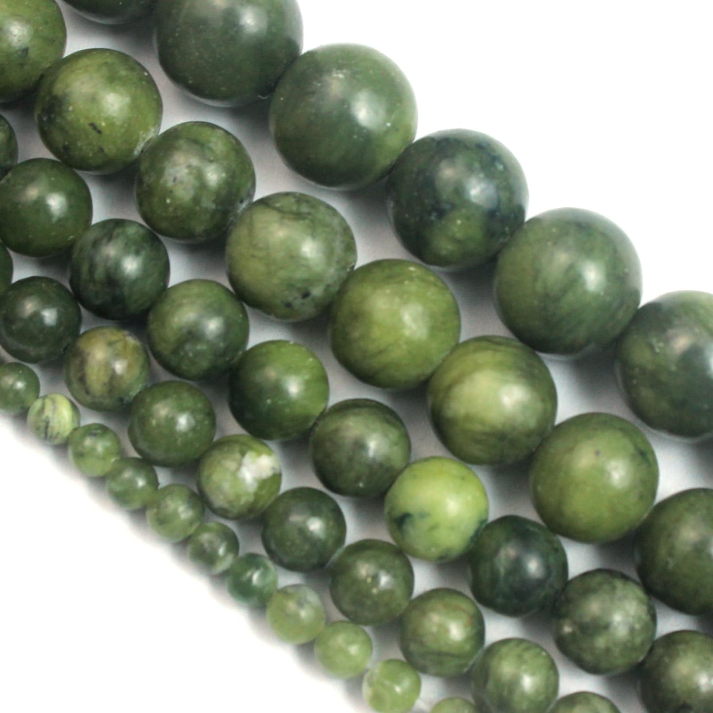 Cynbpm Jade Beads Charms for Jewelry Making Supplies for Adults Bracelet Making Kit Green Gemstone Natural Stone Beads 15" 1 Strand 6mm