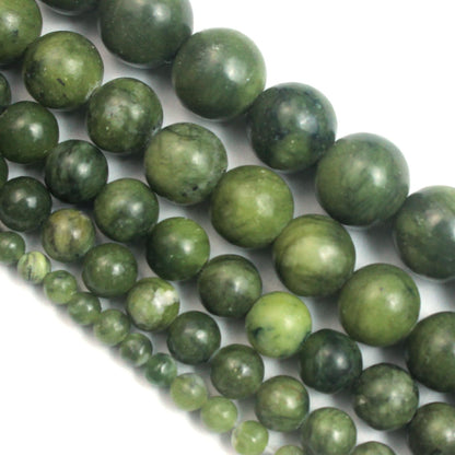 Cynbpm Jade Beads Charms for Jewelry Making Supplies for Adults Bracelet Making Kit Green Gemstone Natural Stone Beads 15" 1 Strand 6mm