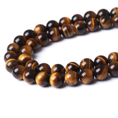 Natural Yellow Tiger Eye Stone Beads for Jewelry Making DIY Bracelet Necklace Jewelry Making 1 Strand 15.5inch 35PCS 10MM