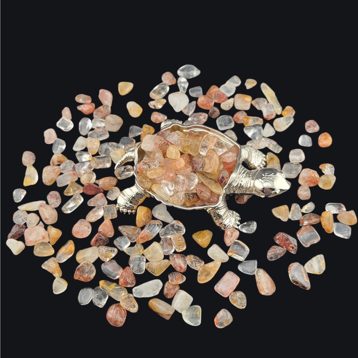 1,000 Carats Phantom Quartz Handpicked Tumbled Stones Crystals Chips 0.2''-0.5'' Bulk Pocket Stones for Healing, Reiki, Meditation, Witchcraft and Home Decorations (Mix Phantom Quartz)
