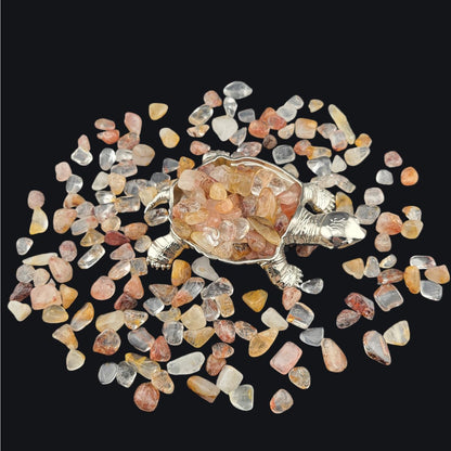 1,000 Carats Phantom Quartz Handpicked Tumbled Stones Crystals Chips 0.2''-0.5'' Bulk Pocket Stones for Healing, Reiki, Meditation, Witchcraft and Home Decorations (Mix Phantom Quartz)