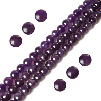 100pcs 8mm Amethyst Beads Natural Gemstone Beads Round Loose Beads for Jewelry Making