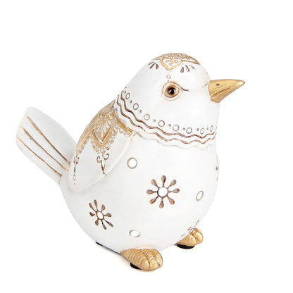Xintim Bird Statue for Home Decor Accents Boho White Bird Figurines for Shelf Living Room Bedroom Centerpiece Table, Decorative Birds Sculpture, Animal Decor Gifts for Bird Lovers, Women
