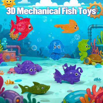 Toddler Bath Toys for Kids Ages 1-3, 22 PCS Mold Free Bath Toys Toddlers 2-4 with Fishing Toy Games, Fishing Pole Rod Net Tub Toys with Mesh Bag, Water Pool Toys for Kids Ages 1 2 3 4 5 6 8 Years Old