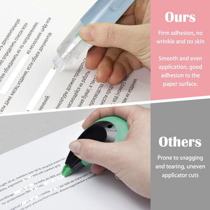 OT-NVWOZR 5pcs White Out Correction Tape with 5pcs Replacement Whiteout Tape, Retractable Correction Tape for School, Mini Cute Refillable White Out Tape Pens for Office Note Taking Supplies