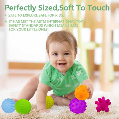 ROHSCE Sensory Balls for Baby Sensory Baby Toys 6 to 12 Months for Toddlers 1-3, Sensory Turtle Toy with Sensory Balls, Montessori Toys for Babies 6-12 Months Infant 0-6 Months (12 Pack)