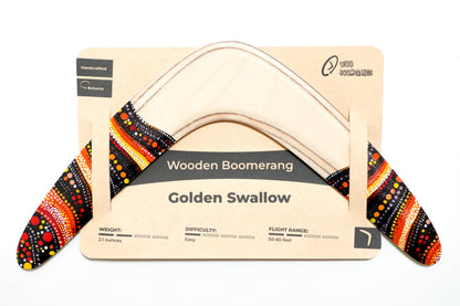 Wooden Boomerang That Comes Back – Beginner-Friendly Outdoor Sport – Durable Wood Boomerang for Adults & Kids, 11.6 Inch, 50-65 ft Flight Range (Model: 2W-mini)