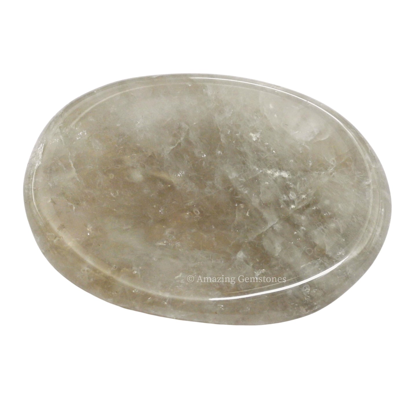 Amazing Gemstone Smoky Quartz Worry Stone Crystals and Healing Stones - Worry Stones for Stress Relief Gifts - Piedra Crystal Fidget for Meditation - Unique Stocking Stuffers and Birthday Gifts