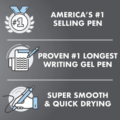 PILOT G2 Premium Gel Roller Pens, 0.7mm Fine Point Smooth Writing Pens, 5 Black & 5 Blue, 10 Pack