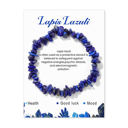 Lapis Lazuli Bracelet for Men Women 8mm Lapis Lazuli Crystal Bracelet Raw Gemstone Bracelets Blue Bracelets Natural Stone Bracelet Lapis Lazuli Jewelry for Women