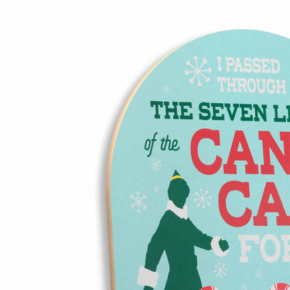 Elf Movie Seven Levels of the Candy Cane Forest Wood Wall Decor - Fun Elf Christmas Decoration for Home